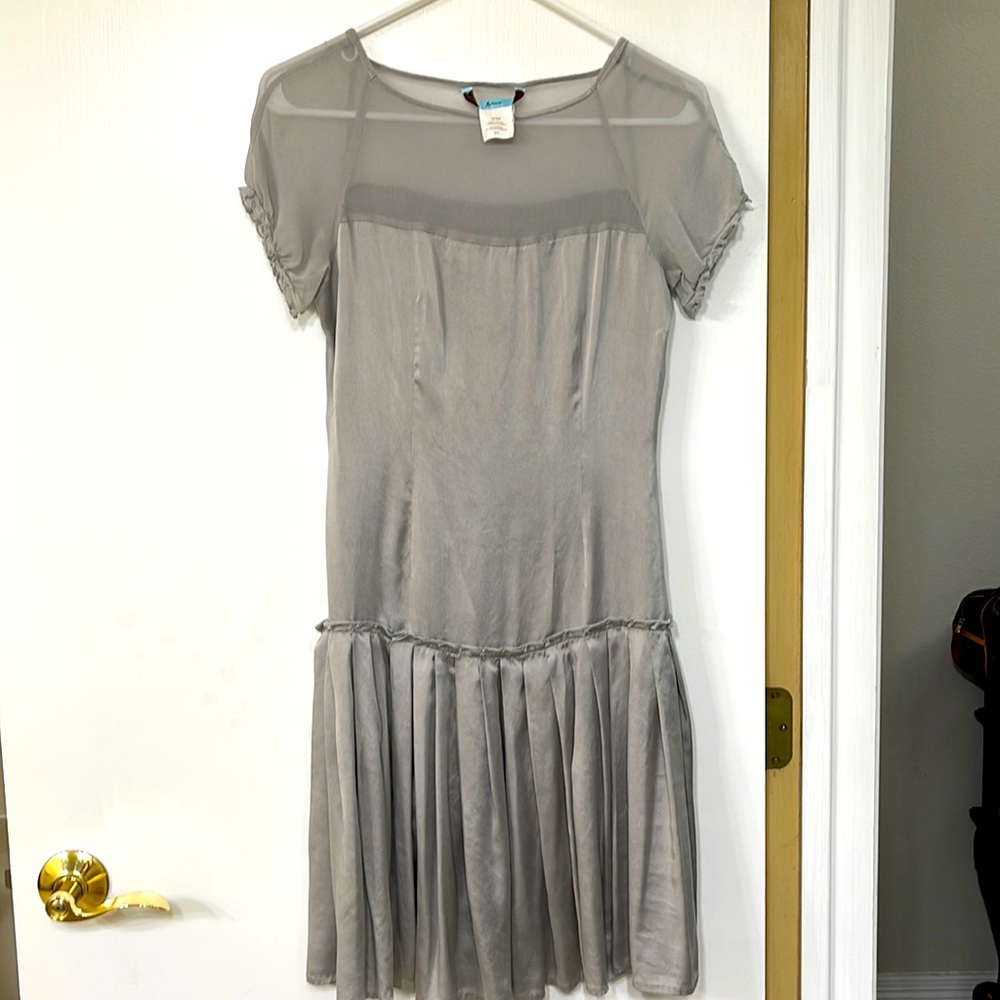 Woman silk dress color gray size S